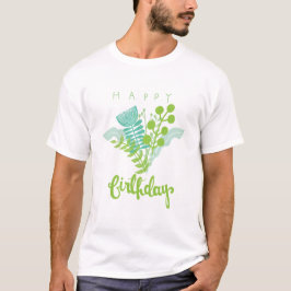 Custom Evergreen Design voor verjaardagen T-shirt