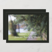 Custom Evergreen Landschap Natuur Foto Donkergroen Feestdagenkaart (Voorkant / Achterkant)