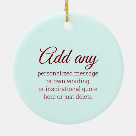 CUSTOM Ewn Message Funny KerstNice List Keramisch Ornament (Achterkant)