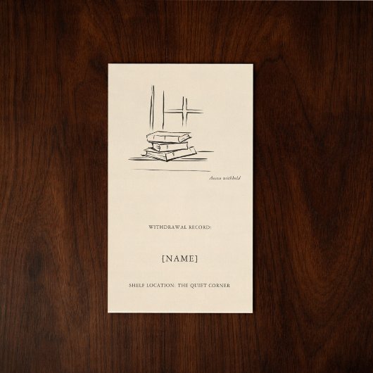 Custom Ex Libris Bookplate Sticker | Dark Academia