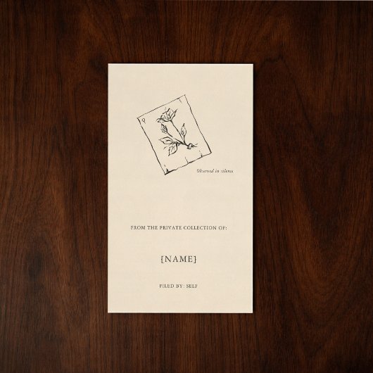 Custom Ex Libris Bookplate Sticker | Dark Academia