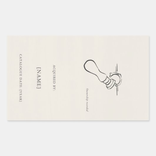 Custom Ex Libris Bookplate Sticker | Dark Academia (Voorkant)