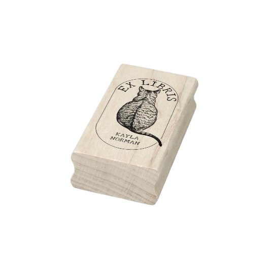 Custom Ex Libris  Cat, Boek Rubberstempel (Stempel)
