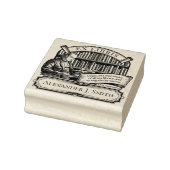Custom Ex Libris Elegant Classic Quote Rubberstempel (Stempel)