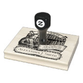 Custom Ex Libris Elegant  Classic Quote Rubberstempel (Stempel)