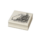 Custom Ex Libris,  Schattige Kattenboek Rubberstempel (Stempel)