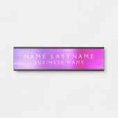 Custom Executive Paarse Roze Professioneel Deurbordje (Voorkant)