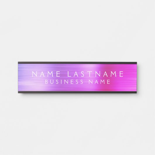 Custom Executive Paarse Roze Professioneel Deurbordje (Voorkant)