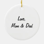 Custom Expectant Couple With Dog Ornament (Achterkant)