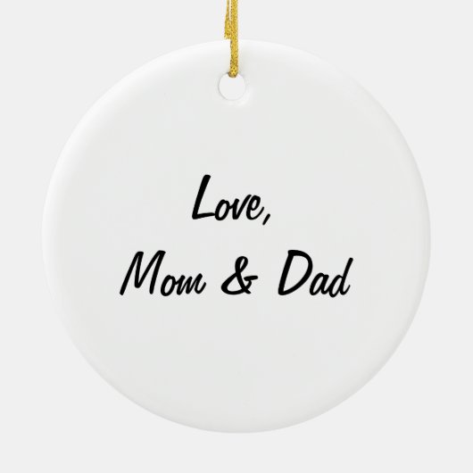 Custom Expectant Couple With Dog Ornament (Achterkant)