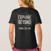 Custom Explore Beyond Camping Crew 2026 T-shirt (Achterkant)