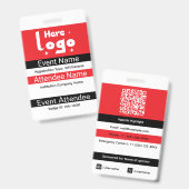 Custom Expo ID Badge with Qr Code (Voor- en achterkant)