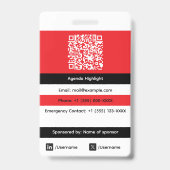 Custom Expo ID Badge with Qr Code (Achterkant)