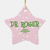 Custom Eye Chart Humor | Gepersonaliseerde oogarts Keramisch Ornament (Achterkant)