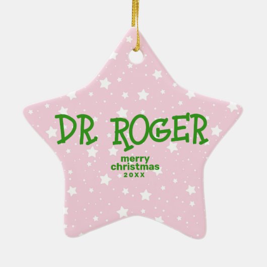 Custom Eye Chart Humor | Gepersonaliseerde oogarts Keramisch Ornament (Achterkant)