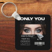 Custom Eyes Image & Name | Personalized Sleutelhanger (Voorkant)