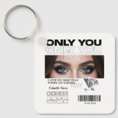 Custom Eyes Image, text | Personalized Sleutelhanger (Voorkant)