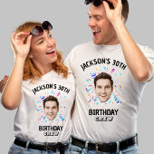 Custom Face 10e 20e 30e 40e 50e verjaardag Crew T-shirt