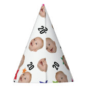 Custom Face 10th 20th 30th 40th 50th 60th Verjaard Feesthoedjes (Achterkant)