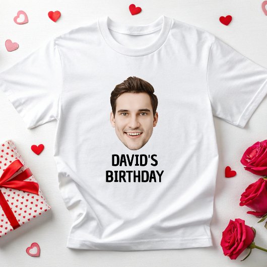 Custom Face 20th 30th 40th 50 Verjaardag Party Squ T-shirt