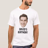 Custom Face 20th 30th 40th 50 Verjaardag Party Squ T-shirt (Voorkant)