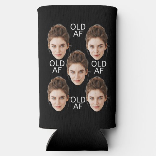 Custom Face 20th 30th 40th 50th 60 Birthday Squad Seltzer Blikjeskoeler (Achterkant)