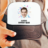 Custom Face 20th 30th 40th 50th 60 Birthday Squad Trucker Pet