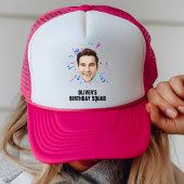 Custom Face 20th 30th 40th 50th 60 Birthday Squad Trucker Pet