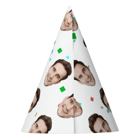 Custom Face 20th 30th 40th 50th 60th 70th Verjaard Feesthoedjes (Achterkant)