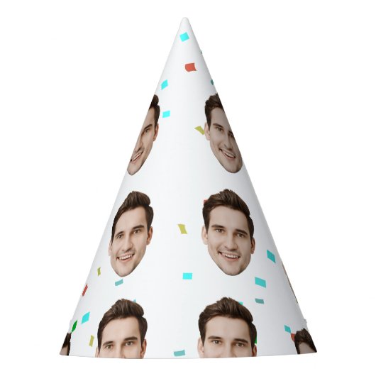 Custom Face 20th 30th 40th 50th 60th 70th Verjaard Feesthoedjes (Voorkant)