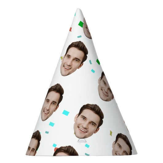 Custom Face 20th 30th 40th 50th 60th 70th Verjaard Feesthoedjes (Rechts)