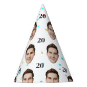 Custom Face 20th 30th 40th 50th 60th 70th Verjaard Feesthoedjes (Voorkant)