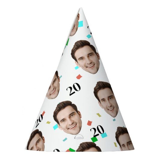 Custom Face 20th 30th 40th 50th 60th 70th Verjaard Feesthoedjes (Links)