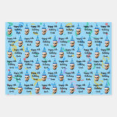 Custom Face 20th 30th 40th 50th 60th 70th Verjaard Inpakpapier Vel (Voorkant 3)