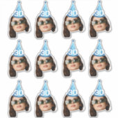 Custom Face 20th 30th 40th 50th 60th 70th Verjaard Sticker (Voorkant)