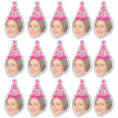 Custom Face 20th 30th 40th 50th 60th 70th Verjaard Sticker (Voorkant)