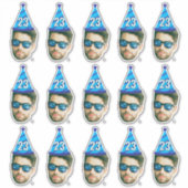 Custom Face 20th 30th 40th 50th 60th 70th Verjaard Sticker (Voorkant)