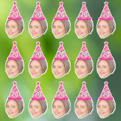 Custom Face 20th 30th 40th 50th 60th 70th Verjaard Sticker