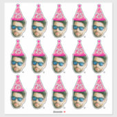 Custom Face 20th 30th 40th 50th 60th 70th Verjaard Sticker (Vel)