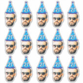 Custom Face 20th 30th 40th 50th 60th 70th Verjaard Sticker (Voorkant)