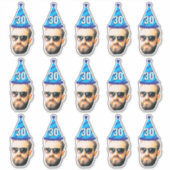 Custom Face 20th 30th 40th 50th 60th 70th Verjaard Sticker (Voorkant)