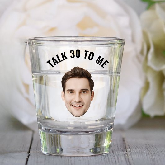 Custom Face 30e 40e 50e 60e 70 verjaardagsfeestje Shot Glas
