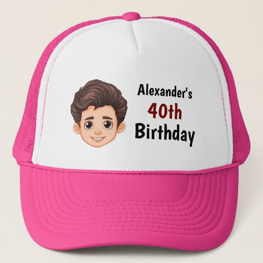 Custom Face 30th 40th 50th 60th 70 Birthday Squad Trucker Pet (Voorkant)