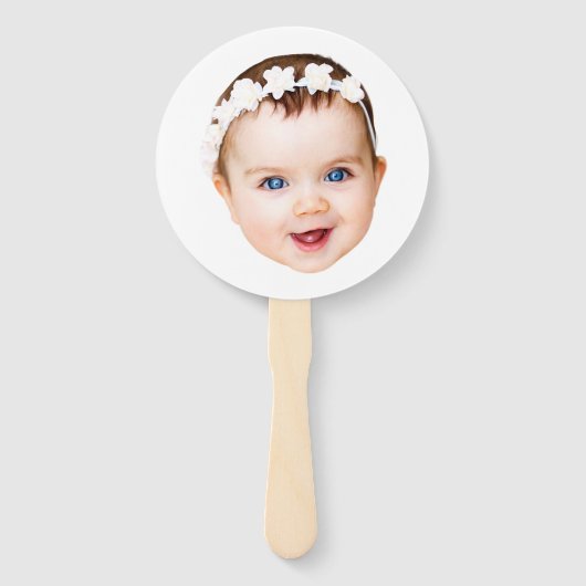 Custom Face Baby Bachelorette Party Verjaardag Handwaaier (Voorkant)