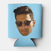 Custom Face Bachelorette Party Verjaardag Blauw Blikjeskoeler (Voorkant)