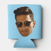 Custom Face Bachelorette Party Verjaardag Blauw Blikjeskoeler (Achterkant)