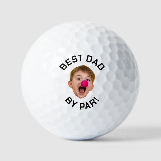 Custom Face Best Dad van Par New Dad Gepersonalise Golfballen (Voorkant)