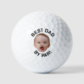 Custom Face Best Dad van Par New Dad Gepersonalise Golfballen (Voorkant)