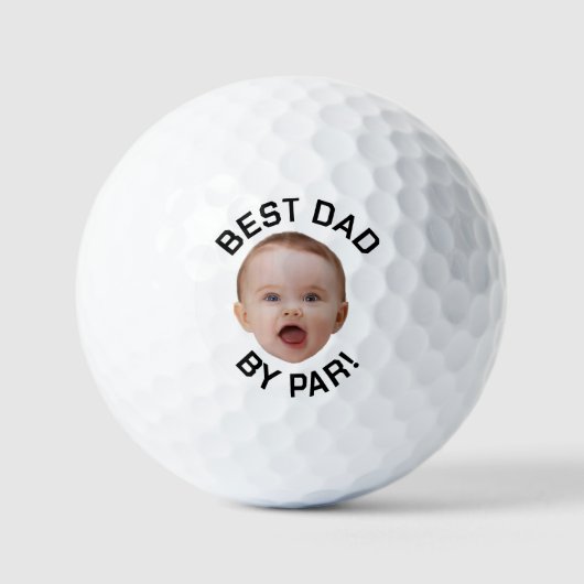 Custom Face Best Dad van Par New Dad Gepersonalise Golfballen (Voorkant)