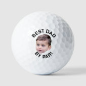 Custom Face Best Dad van Par New Dad Gepersonalise Golfballen (Voorkant)